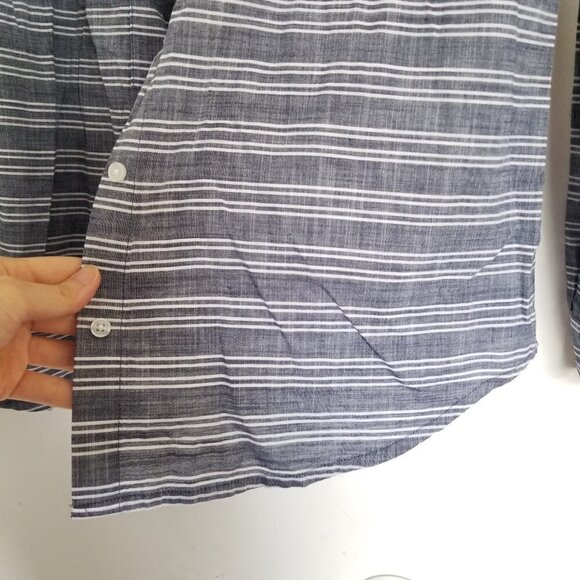 NEW Goodthreads Striped Button Up Shirt Top Small - Picture 5 of 9